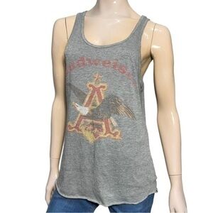 Junk Food Women’s Size L Heather Gray Budweiser Big A Eagle Graphic Tank Top